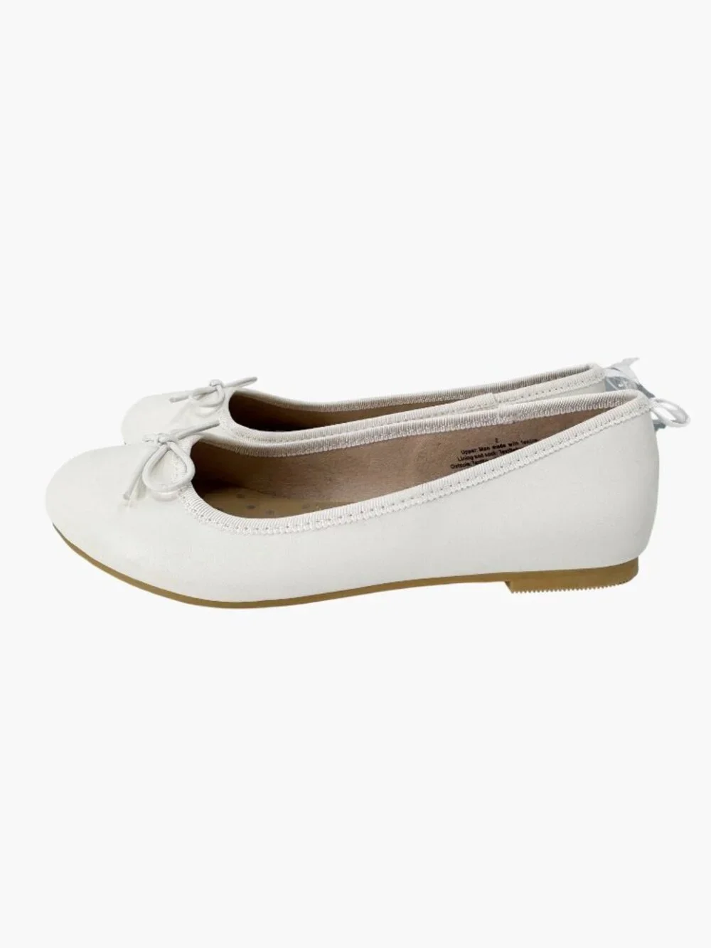 NEW Cat & Jack Kids' Diana Slip-On Ballet Flats - White - Size 2